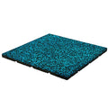 Playsafer Elevate Rubber Playground Tiles - 1" Thick High Density Interlocking Shock Absorbent Safety Tile for Playgrounds, and Exercise Equipment - 20" X 20" (180 Tiles - 486 Sq. Ft. - Blue) - color: Blue