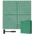 Drydiet 8 Pack Drainage Tiles Modular Interlocking Floor Tiles with 1 Pc Plastic Hammer 12" x 12" Cushion Mat Non Slip Rubber Floor mat with Holes for Pool Bathroom Deck Kitchen Patio (Dark Green) - color: Dark Green