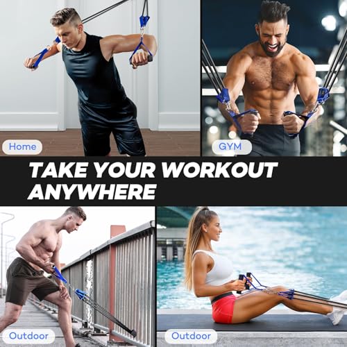 Heavy Resistance Bands for Working Out, NITEEN Resistance Bands with Handles Weight Exercise Bands for Men Women, Workout Bands with Door Anchor and Ankle Straps Strength Training Equipment - size: 310lbs
