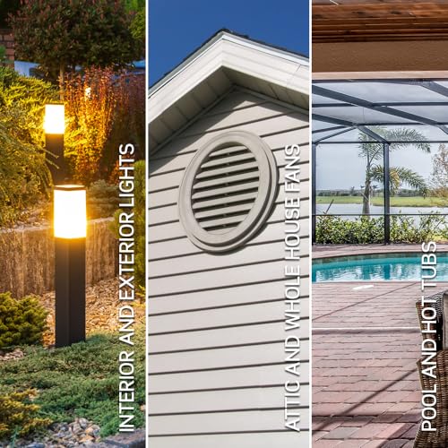 Leviton Countdown Switch for lights, attic, heaters, pool pumps, 30 min, 1-2-4 hour, Neutral Wire Required, 20A, 1 HP/16A Fan/Motor, Single Pole, Multi-Way or Multi-Timer, DT204-1LW, White - style: 1-2-4 hour, Neutral Wire Required