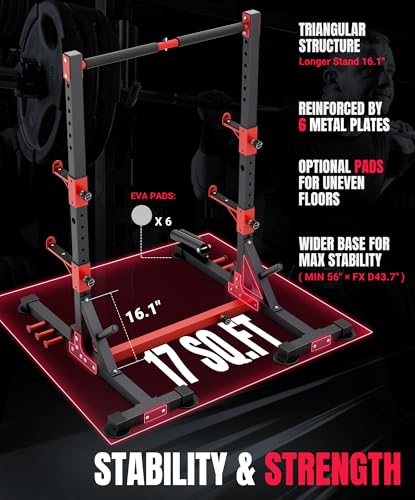 YOLEO Smith Machine & Squat Rack Combo, Multi-Functional Power Racks with Adjustable Width & Pull-Up Bar, Cable Crossover Power Cage, Independent Dual-Pulley System for Home Gym Garage Basement - style: Basic Squat Rack