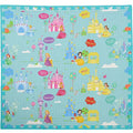 Capelli Sport - Disney Princess EVA Foam Mat, Princess Land Interlocking Flooring Tiles, Teal, 36 x 36 Inches