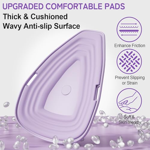 Pelvic Floor Exercise Devices 77 lb Adjustable Kegel Inner Thigh Exerciser and Hip Trainer Workout Equipment for Home Postpartum Recovery Women Men, with Band - color: Purple