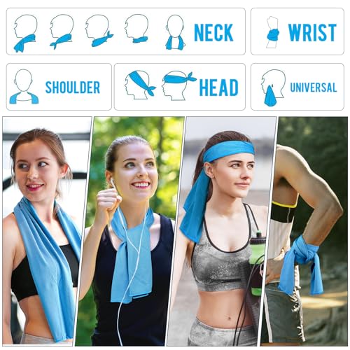 MENOLY 200 Packs Cooling Towels Bulk, Cooling Towels for Neck and Face, Gym Towels Soft and Breathable Sweat Rags for Sports, Yoga, Hiking, Camping, Running, Fitness, Workout - size: 200 Pack (Multicolor)