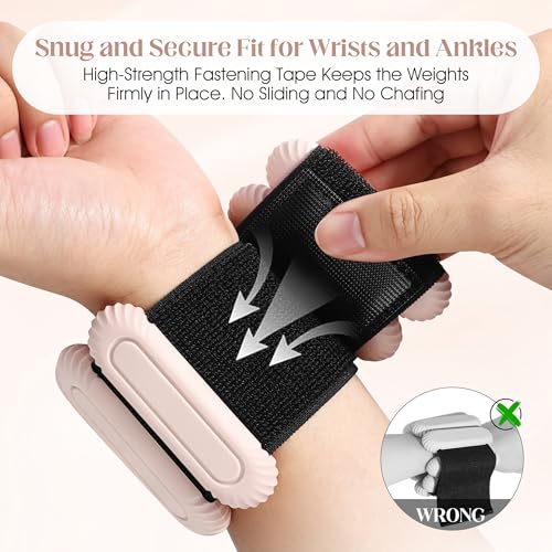 Wrist Weights for Women & Men, 2lb Silicone Wrist Ankle Weights for Pilates, Yoga, Running and Strength Training Comfortable Weighted Bracelet Arm Leg Weights for Fitness, Walking, Gym - color: Beige