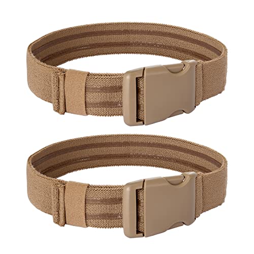 IDOGEAR Tactical Leg Strap Thigh Belt for Holster Knife Elastic Thigh Strap Outdoors EDC Leg Hanger with Quick-Release Buckle - color: Coyote Brown2