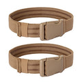 IDOGEAR Tactical Leg Strap Thigh Belt for Holster Knife Elastic Thigh Strap Outdoors EDC Leg Hanger with Quick-Release Buckle - color: Coyote Brown2