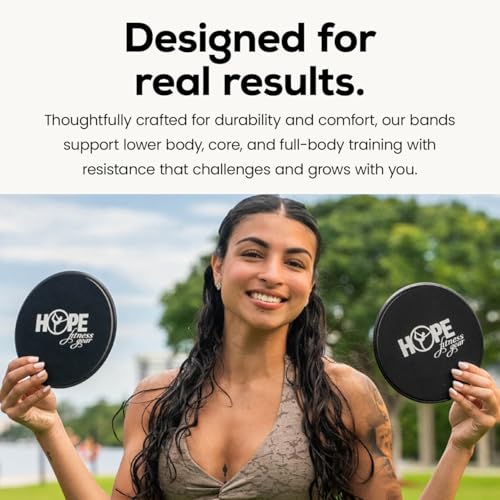 Hope Fitness Gear Core Gliders, Full-Body Workout Sliders for Abs, Core, Arms & Legs, Compatible with Any Surface, Home & Gym Exercise Equipment, Strength Training, Bodyweight Workouts & Travel