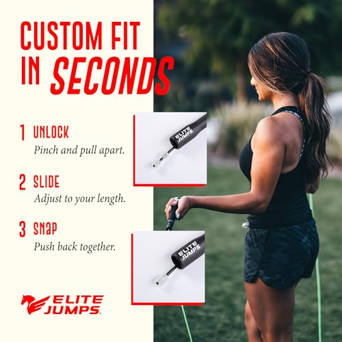 Elite Jumps Fit Plus Pro Freestyle PVC, 4mm Cord Skipping Rope, Cardio, Adjustable 10ft Length with 8" Reinforced Handles, Non-Slip Grip for Gym Workout, School Sport, Beginner Use - color: No grip tape-Orange