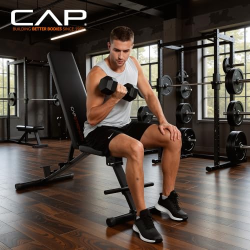 CAP Barbell Multi-Purpose Adjustable Utility Strength Training Weight Bench | Multiple Options - style: ECONOMY