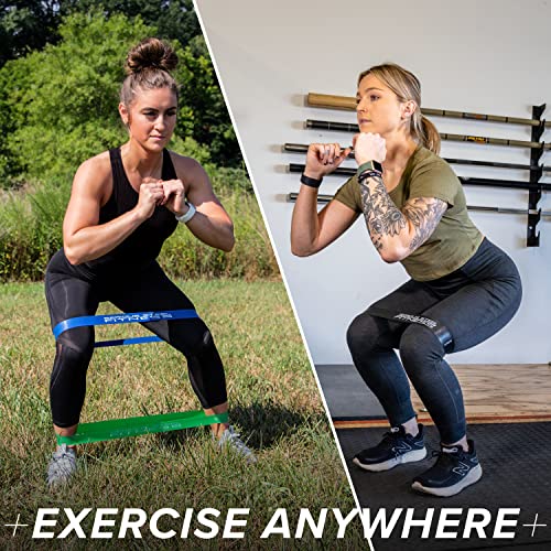 Serious Steel Fitness Mini Resistance Loop Bands | Rehab and Prehab Stretch Bands | 12" Exercise Workout Bands (Sets of 5 Pack and Sets of 10 Pack Trainer Options Available!) - color: Light 10 Pack (2" x 12")