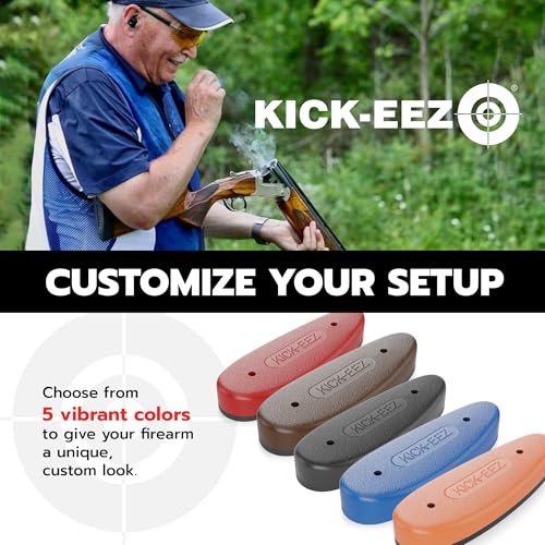 KICK-EEZ All-Purpose Grind to Fit Recoil Pad for Rifle & Shotguns | Up to 94% Recoil Reduction | Screw-On Sorbothane Buttstock Pad | Shotgun Accessories