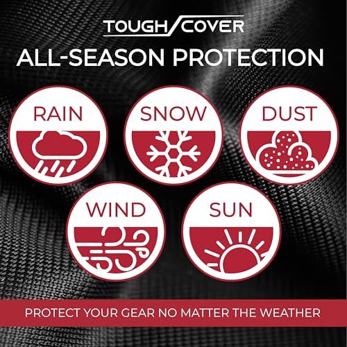 Tough Cover Riding Lawn Mower Cover - 90x56x59 in Black - Waterproof Protection for Zero Turn Mowers - UV & Snowproof Shield for Outdoor Storage - Drawstring Strap & Dust Guard for Tractor Accessories - color: XL - Premium - Black