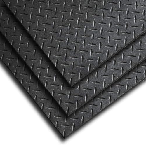Body-Solid Heavy Duty Rubber Floor Mat (RF546) for Use on Carpet, Hardwood Floors, Concrete & More, Perfect for Treadmills, Bikes, Yoga & Other Home Gym Exercise Equipments, 4' X 6', 1/2" Thick
