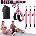 Sit Up Assist Strap, Multifunctional Foot Pedal Resistance Band Set 30-90LB, Adjustable Strength Home Gym Fitness Equipment for Full Body Workout – Portable Home Gym for Men & Women