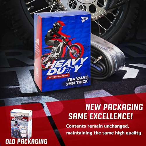 2.25/2.50-16 (70/90-16) Heavy Duty Inner Tube – 2mm Butyl Rubber, TR4 Straight Valve – Fits Mini Dirt Bikes, Pit Bikes, Motocross & Trail Bikes - size: 2.25/2.50-16 (70/90-16)
