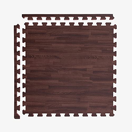 IncStores Premium Soft Wood Print Foam Flooring Tiles | Interlocking Foam Tiles for Home, Gym, Training and Yoga | 3/8 and 5/8 Inch - color: 5/8" - Cherry, size: 64 Sq Ft