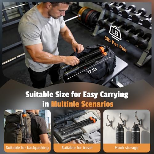 Portable Weighted Cordless Battle Ropes,Adjustable Weights, for Home Gym,Low-Noise Exercise Rope.Weighted Exercise Equipment for Low-Impact.Workout, Strength & HIIT,for Men & Women (Black)