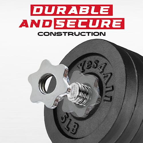 Yes4All Adjustable Dumbbell Set with Weight Plates/Connector - Exercise & Workout Equipment - Size Options 40lbs to 200lbs - color: C1. 60LB or 30LB Pair