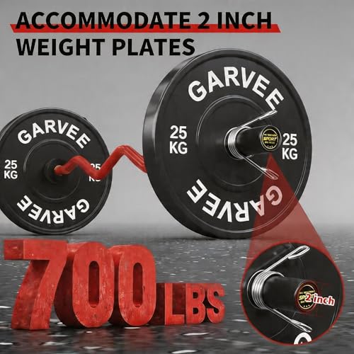 Olympic EZ Curl Barbell Bar 47" – Professional Curl Bar for Biceps, Triceps, Squat & Hip Thrusts, 700lb Weight Capacity, Fit 2-Inch Plates – Home Gym Strength Training Bar - color: Red