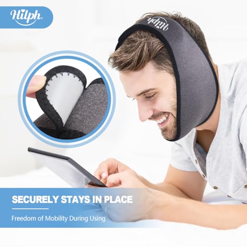 Hilph Face Ice Pack Wisdom Teeth Ice Pack Head Wrap with Washable Jaw Wrap and 4 Replacement Hot Cold Pack for Facial Oral Surgery, TMJ, Tooth Extraction, Dental Surgery, Tonsillectomy Recovery Grey - color: Grey
