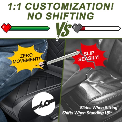 DISUTOGO for 2018 Dodge ram seat Covers 2012-2025 2026 RAM 1500 2500 3500 | Dodge Ram Seat Covers Full Set, Faux Leather Custom Fit Ram 1500 2500 3500 Truck, Flat Bench - color: 110-Black&Grey-Flat Bench, size: 5 Seats full set-RAM 2012-2026