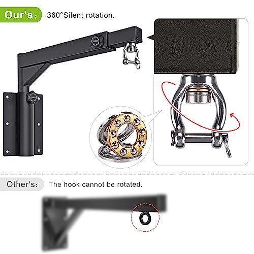 BeneLabel Wall Mount Heavy Bag Hanger, Heavy Duty Punching Bag Stand, Boxing Bag Bracket for Home Gym Indoor Outdoor, 800 LB Capacity - color: 13-17" Height Adjustment