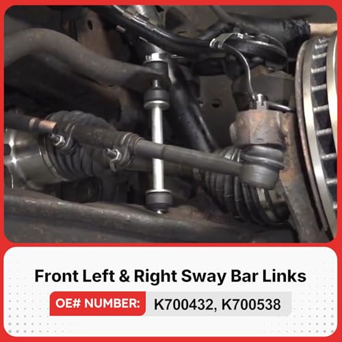 K700538 Front Stabilizer Sway Bar End Links for 2007-2016 Chevy Silverado 1500 Avalanche Tahoe Suburban/Cadillac Escalade/GMC Sierra Yukon K700432 - color: K700-432, size: Sway Bar Links