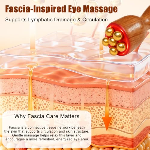 Brass Facial Massage Tool, Eye Massage Stick for Under Eye Gua Sha, Reduces Puffiness, Crow’s Feet & Dark Circles, Traditional Chinese Acupressure Tool, Set of 2 (Small) - size: Small