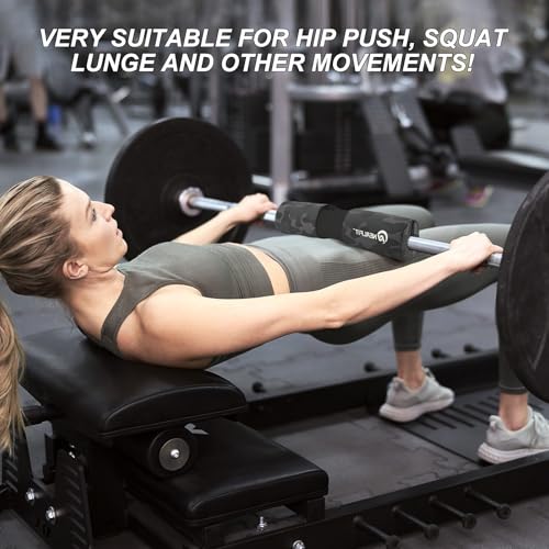 NEALFIT Barbell Squat Pad with Thick Nylon Padding, Hip Thrust Pad for Squats, Lunges, Neck Shoulder Squat Pad for Olympic or Standard Bars - color: Camo