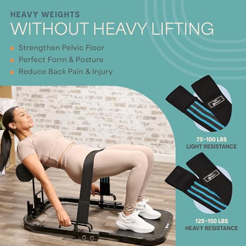 Lifepro Hip Thrust Machine – Adjustable Glutes Workout Equipment for Home – GluteBlast Foldable Booty Builder, Sissy Squat Machine, Thrust Glute Bench, Home Gym Glute Workout - style: Gluteblast Lite