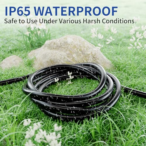 25ft Outdoor/Indoor Extension Cord with Lighted 10/3 Gauge Ultra 3 Prong Heavy Duty SJTW, Waterproof, Flexible Cold-Resistant,15A 125V 1875W, Black - size: 25FT