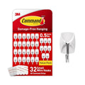Command Small Wire Toggle Hooks, 32 Count, and 48 Strips, Damage Free Hanging Wall Hooks with Adhesive Strips, No Tools Required for Hanging, Organization and Storage, Holds up to 0.5 lb - size: 32 Hooks