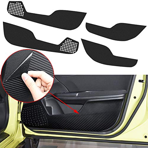 x xotic tech Door Anti Kick Pad Stickers Carbon Fiber Pattern Protector Guard Compatible with Honda Civic 10th Gen (Vinyl)