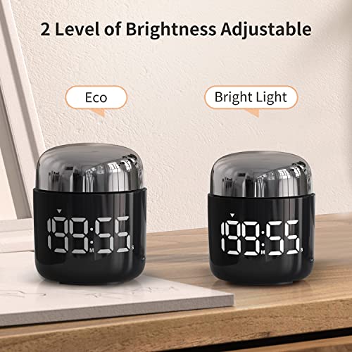 Digital Kitchen Timer,Countdown Countup Timer with Large LED Display Volume Adjustment,Timer for Cooking, Classroom Time for Kids and Teachers. (Silver) - color: Silver