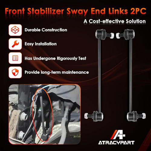 Front Sway Bar Links 2pcs Fit For 2007-2021 Infiniti QX60 JX35 Quest Rogue | Also Fits 2007-2021 Altima Maxima Murano Pathfinder, Replaces#: K750094, K750095, Stabilizer End Link Suspension kit