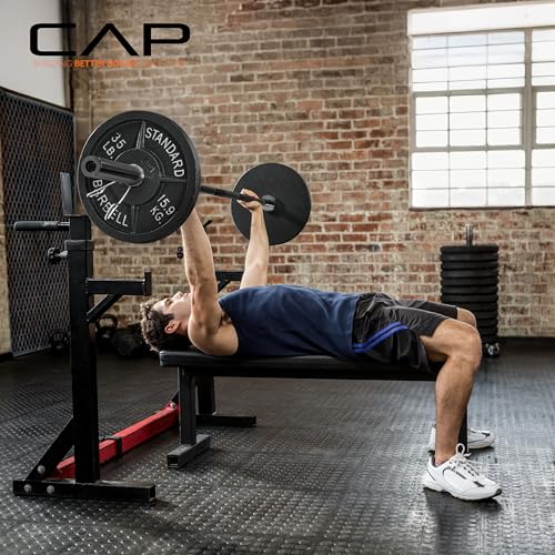 CAP Olympic Barbell - 5FT, 6FT, & 7FT Strength Training Weight Bars, Multiple Options - size: 6 ft (72") - Black, style: Classic