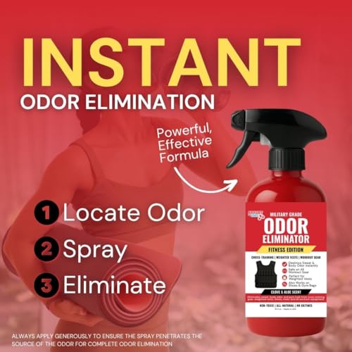 Arrest My Vest Fitness Edition Odor Eliminating Spray for Weighted Vests, Gym Bags & Workout Gear - All Natural Sports Gear Deodorizer - Clove & Aloe Fragrance 2 Pack (16 oz)
