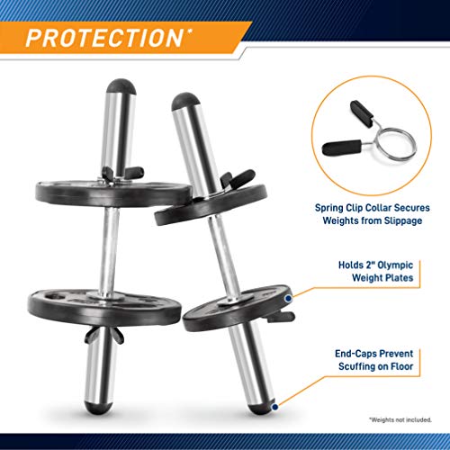 Marcy Hollow Curl Bar and Dumbbell Handle Set with Spring Collars - style: 2 inch Diameter