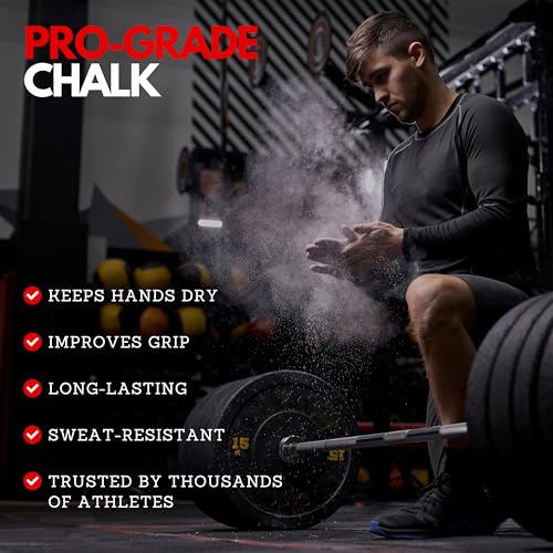 SURVIVOR Gym Chalk - Climbing Chalk, Lifting Chalk, Gymnastics Chalk - Pure Magnesium Carbonate Hand Chalk Powder, Weightlifting Chalk Gym - Rock Climbing Chalk for Weights - color: Extra Chunky, 13 OZ
