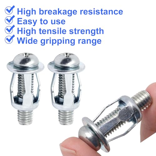 20pcs Hollow Wall Anchors for Thin Walls Heavy Duty, M8 x 1.18" - size: M8 x 30mm