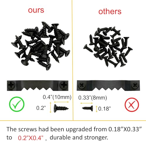 100 Pack Small Sawtooth Picture Hangers Steel Picture Hangers Picture Frames Hangers with Screws Picture Hang Solutions, for Hanging Clock Paintings Artwork Picture Frame Hook Photos (Black) - color: Small Black -100 Pack