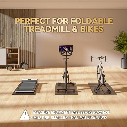 Foldable Treadmill Walking Pad Mat for Carpet Floors,72" x 30" 6mm Thick Treadmill Mat for Hardwood Floor,Indoor Exercise Stationary Bike,Elipitial, Gym Equipment, Noise Shock Absorption - size: 72"L x 30"W x 0.2"Th