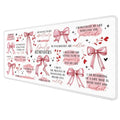 Coquette Preppy Pink Bow Inspirational Large Mouse Pad 31.5x15.7inch, Daily Reminders Large Extended Computer Desk Mat Mousepad for Keyboard and Mouse, Girly Office Desk Accessories - color: Color 03