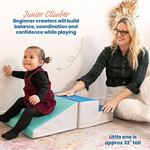 ECR4Kids SoftZone Junior Little Me Climb and Slide, Beginner Climber, Contemporary, 2-Piece - color: Contemporary