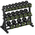 HANDBODE Dumbbell Set with 3-Tier Rack, 390-790 lb | Heavy Duty Weight Stand for Dumbbells, Space-Saving Metal Storage Organizer, Sturdy Dumbbell Holder for Home Gym - style: 540 lb Set (10-50 lb) *2 & Rack