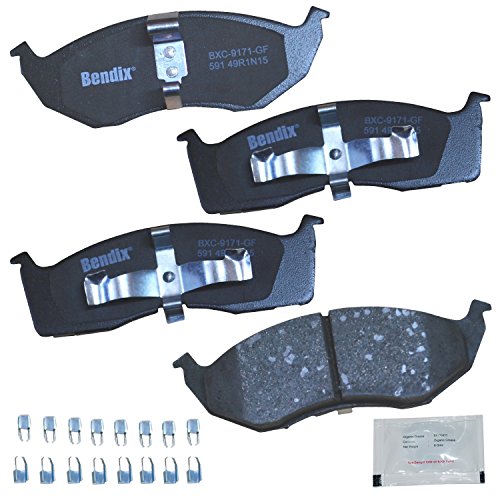 Bendix Priority1 CFC591 Ceramic Front Brake Pads for Select Models Chrysler Concorde, Grand Voyager, LHS, New Yorker, Town & Country, Dodge Caravan, Intrepid, Eagle Vision, Plymouth Prowler, Voyager - style: CFC591