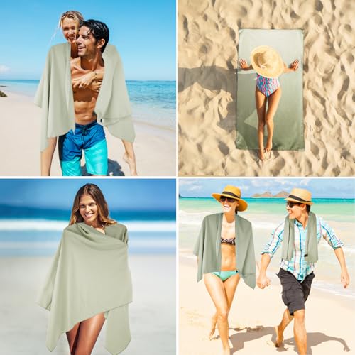 Swimming Pool Towel XL Size Microfiber Quick Dry Camping Hiking Beach Travel Yoga Mat Body Towels (Army Green, 1 Pack XL) - color: Army Green, size: 1 Pack XL
