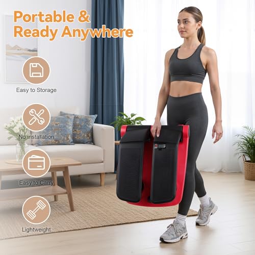 Air Stepper, Mini Stair Climber with Adjustable Resistance LCD Monitor Resistance Bands, Non-Slip Pedals 300lbs Capacity for Home Office Cardio