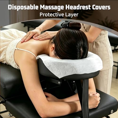 Large Disposable Face Cradle Covers, 500 Count Ultra Soft Medical Grade Non-Sticking Massage Face Rest Covers, Headrest Covers for Massage Tables & Massage Chairs - size: 500 Pack